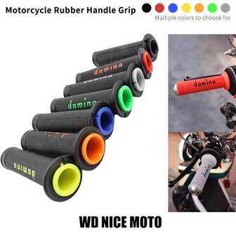 Motorcycle Modification Universal Handle Rubber Domino Multi-Color Handle Cover Is Not Easily Deformed. Off Road Motorcycle Handlebar Cover Rubber Is Easy To Install, Beautiful And Colorful, High-Performance, With High Grip Strength, Durable And Anti Slip