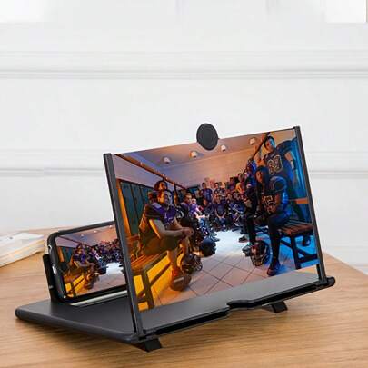 Phone Screen Magnifier Stand - Easily Turn Your Phone Into A Tablet, Free Your Hands, Eye Protection Design, Foldable And Portable, Reading Aid, Hands-Free Viewing, Fashionable Magnifier, Lightweight Accessory, Phone Magnifier, Light Amplifier, Office Worker