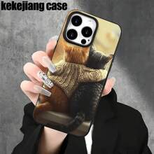 Fundas y carcasas protectoras con diseño de gatos bajo el sol y orificios grandes. Compatibles con phone 16 Pro Max, 16, 15 Pro, 14, 14 Plus/14 Pro Max, 13, 13 Pro, 12 Pro, 11/11 Pro. Regalos para cumpleaños y fiestas - Blanco - Ver 2