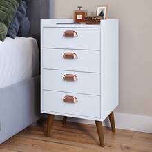 Bedroom Kit With Modular Headboard And MONET Bedside Table Kit In Various Colors - Xám - Xem 6