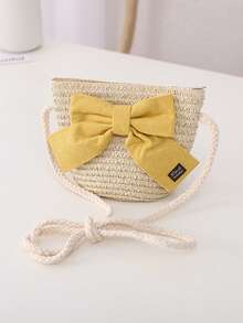 1 قطعة - حقيبة قش جديدة عصرية، حقيبة بشكل زهرة قلب كرتونية جميلة، زخرفة بالدانتيل والزهور، مزينة بأسنان بلورية براقة، أنماط متعددة الألوان للحقيبة المنسوجة - متعدد الألوان - مشاهدة 17