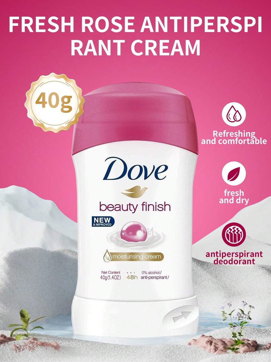 Dove 1 瓶 40g 防汗除臭棒 新鮮浪漫玫瑰香調 柔潤保濕腋下除臭棒 適合約會休閒日常散步 親膚固體香膏 - 多芬止汗膏40g 清新玫瑰 - 查看 1