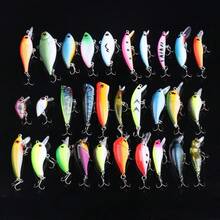 30pcs Mini Fishing Lure Kit Hard Bait For Bass Pike Trout Fishing Bait Set Include Popper  VIB Crankbait Fishing Tackle Fishing Gifts For Men - 彩色 - 查看 2