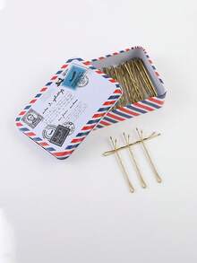 200 piezas/100/50/20 piezas, alfileres para el cabello de mujer de 5cm/1,97 pulgadas, estilo minimalista básico, dorado recto, pinza lateral, pasador Bb, de moda, versátil, elegante simple, accesorios para el cabello, adecuado para salidas diarias, cabello, lavado de cara, maquillaje, combinación de ropa, accesorios, tocado, pinza plana, pinzas, pinzas para el cabello, pasador, garra para el cabello