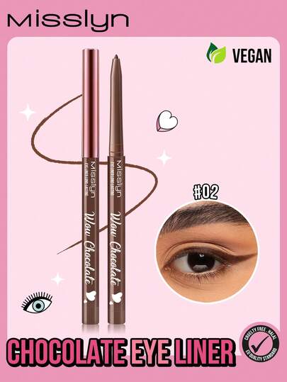  MISSLYN-1 Pc CHOCOLATE EYE LINER LONG-LASTING, Creamy, Ultra-Pigmented & Waterproof, Creates Bold & Defined Lines, Vegan & Cruelty-Free, Brand Beauty Makeup, Face Paint Cosmetic, For Women & Girls, Perfect For Winter, Ideal For Y2K, Fancy Fashion, Suitable For Birthday, Best Gift, Valentine's Day Gifts, Party Ready, New Year Gift, Best Color,Vegan & Cruelty-Free