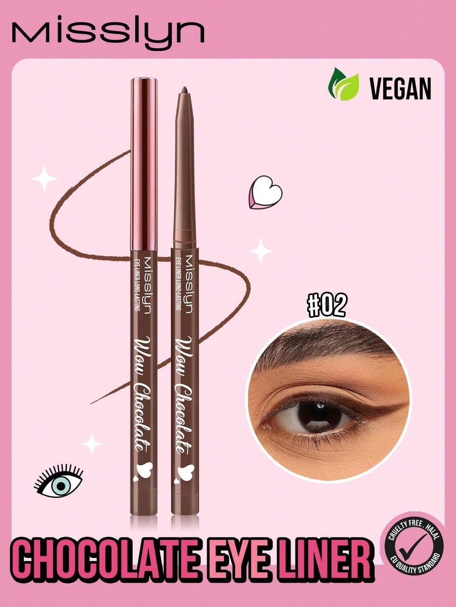 MISSLYN-1 PC CHOCOLATE EYE LINER LONG-LASTING, Creamy, Ultra-Pigmented & Waterproof, Creates Bold & Defined Lines,Halloween Makeup, For Women & Girls,Ideal For Y2K, Suitable For Birthday, Christmas Gifts, New Year Gift,Brand Beauty Makeup