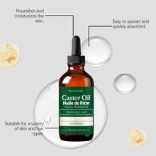 100ml蓖麻油适用于眉毛睫毛胡须干发护肤保湿轻盈多效精油女士男士妈妈妻子和她的礼物 - 100ml - 查看 6