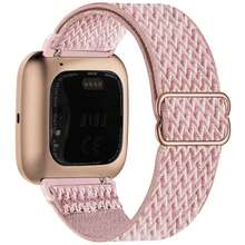 尼龙腕带兼容 Fitbit Versa/Versa 2/Versa Lite/Versa SE 腕带，男女款，弹性运动替换带，尼龙腕带兼容 Fitbit Versa 3/4 腕带/Fitbit Sense，男女款尼龙替换腕带，运动表带 - Fitbit versa 2 - 查看 17