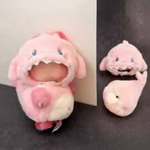 Ropa de muñeca de 17 cm, compatible con Labubu, ropa de muñeca con forma de animal, diseños de tiburón, camarón frito, dinosaurio, cucaracha y abeja, accesorios de ropa y atuendos para muñecas de 6.7 pulgadas, ropa de vestir esponjosa para muñecas (sin muñeca)