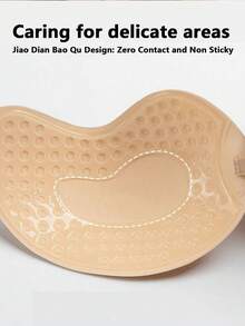 Selbstklebender Push-up BH mit unsichtbarem Brustlifting, Silikonbrustauflagen ohne Träger, mangoförmiger, rückenfreier BH