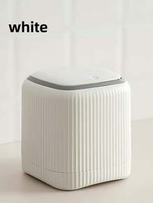 Multi-Functional Desktop Plastic Storage Bucket, Fashionable Mini Trash Can, Mini Trash Can With Lid - Detachable Small Trash Can, Small Plastic Trash Can, Pop-Up Countertop Garbage Basket, Suitable For Bathroom, Office, Kitchen, Bedroom, Desk, Coffee Table, Office, Car. Multiple Colors Available