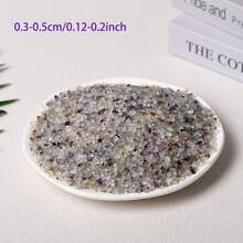 100克（0.22磅）水晶碎石 - 抛光萤石卵石，迷你抛光石屑，适用于工艺品、花瓶填充物、多肉植物、水族箱底砂 - 彩色 - 查看 9