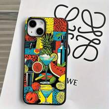 Fundas y fundas protectoras de imitación para teléfono con diseño de sandía y agujeros grandes, adecuadas para phone16promax, 16 15pro, 14 14 Plus/14 Promax, 13 13 Pro, 12Pro, 11/11 Pro Pro Series. Regalos Cumpleaños Y Fiestas - Negro - Ver 2