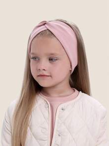 3 件装纯色简约交叉头带，适合女孩，休闲日常佩戴