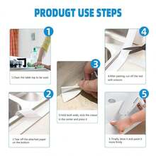 White Caulking Tape, Bathroom Waterproof Fitting Caulking Tape, Self - Adhesive Sealing Tape For Edge Protection Of Kitchen Sinks, Toilets, Bathtub Showers, And Bathtub Floor - Wall (1 Roll, 1m/39in), Self - Adhesive Mildew - Proof Sealing Tape For Waterproofing In Bathrooms, Toilets, And Kitchens - 白色 - 查看 3