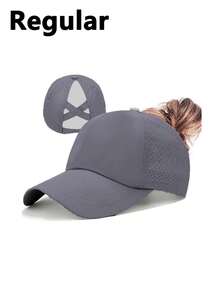 Gorra de béisbol unisex transpirable con agujero para coleta - Gorra deportiva de malla de secado rápido, con correa ajustable/cierre a presión, sombrero ligero de ala ancha con protección UV, banda transpirable, detalles reflectantes; ideal para correr, ciclismo, senderismo, golf, gimnasio, viajes, playa y uso casual; se adapta a coleta/moño bajo, plegable, ajuste cómodo minimalista, gorra de rendimiento ventilada, anti-sudor, gorra deportiva plegable de ajuste unisex - Multicolor - Ver 18