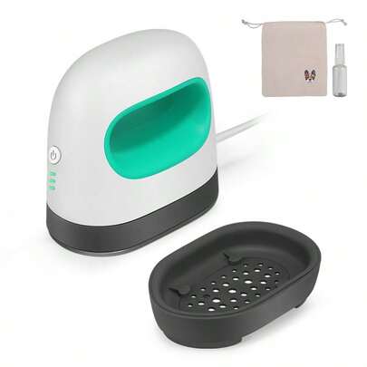 Mini pressa da trasferimento portatile verde - ideale per t-shirt, scarpe, cappelli e borse, viene fornita con una borsa per il trasporto e un flacone spray