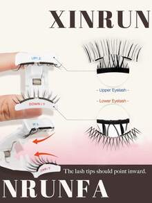 Pestañas magnéticas de aspecto natural mejoradas, kit de pestañas magnéticas suaves reutilizables con aplicador, sin necesidad de pegamento, a prueba de viento y agua para comodidad durante todo el día (Actualización 3.0-M2)