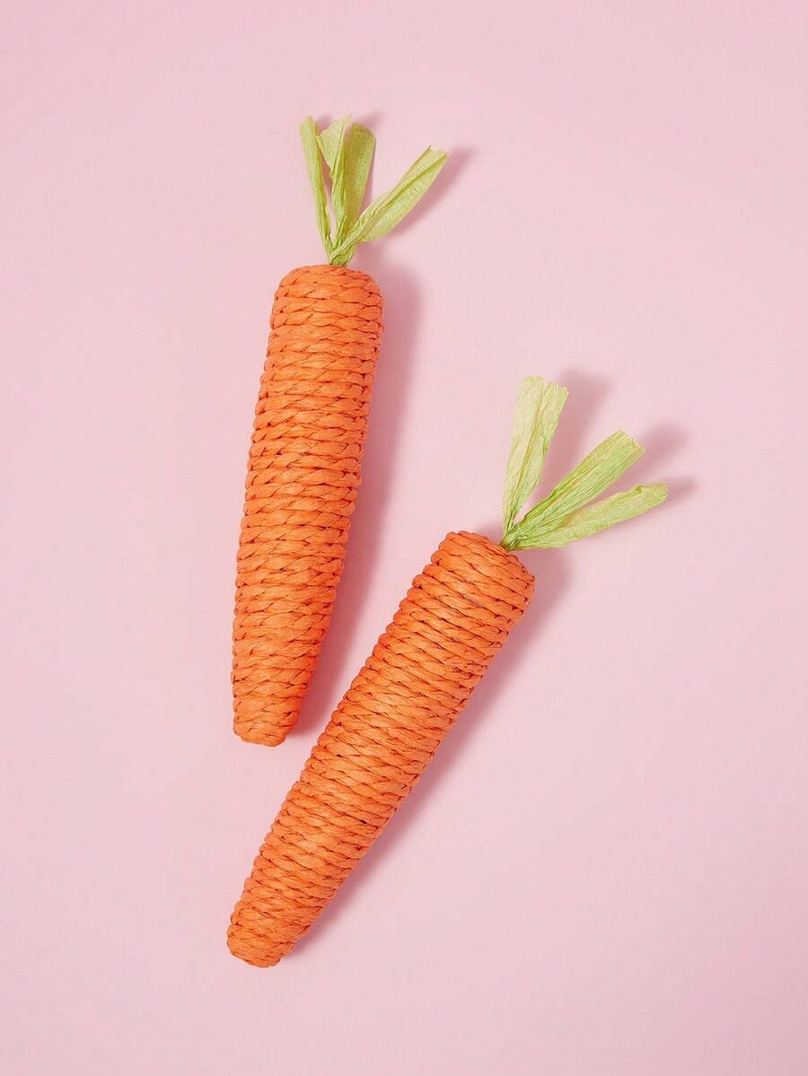 PETSIN 1入貓咪玩具寵物咬咬玩具,可愛的紙繩胡蘿蔔形互動貓咪玩具,用於娛樂和紓解壓力,耐咬