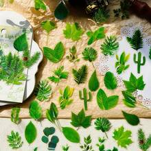 60pcs Flower Leaf Collage Stickers Scrapbooking Journaling For Daily Planner Junk Bullet Journaling Card Making PET Decor Stickers - Multicolor - View 11