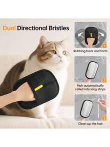 قفازات إزالة شعر الحيوانات الأليفة، أدوات إزالة الشعر الكهروستاتيكية القابلة لإعادة الاستخدام للقطط والكلاب، فرشاة أدوات تجميل