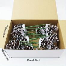 20 pièces Branches de cônes de pin décoration de Noël DIY - Blanc brossé longue conservation, convient pour la décoration d'arbre de Noël, ornements de Noël, matériaux artisanaux, accessoires de photographie, ornements suspendus, couronnes, accessoires DIY, décoration de fête, décoration de maison