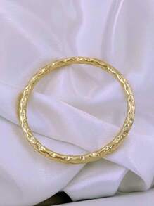 10pcs Women's Minimalist Smooth Silver Color Bangle Bracelets, Gift For Ladies And Girls, Valentine's Day Present