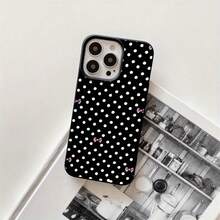 Fundas y carcasas protectoras blancas con diseño estampado, compatibles con phone 16 Pro Max, 16, 15 Pro, 14, 14 Plus/14 Pro Max, 13, 13 Pro, 12 Pro y 11/11 Pro. Regalos para cumpleaños y fiestas - Negro - Ver 1