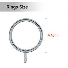 Curtain Pole Extendable Metal Chrome 28mm With Finials Rings Hooks Rod Fittings - Chrome - 查看 5