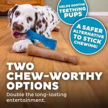 Outward Hound Dogwood Wood Durable Dog Chew Toys, Real Wood &Amp; Calming Hemp, 2-Pack, Medium - MàuG - Xem 5