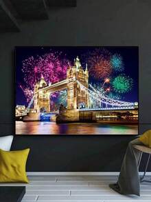 Peintures de diamants du Pont de la Tour DIY, peintures de diamants plein cercle, artisanat de décoration d'intérieur cadeaux