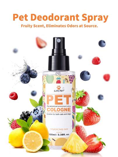 GJYC PET Pet Deodorizing & Perfume Spray For Dogs & Cats – Detightful Fruity Scent Or Rose Fragrance | 3.38 Fl Oz | Long-Lasting Odor Control, Alcohol-Free & Hypoallergenic Formula