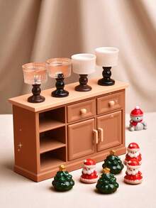 1pc Mini Santa Claus Cup Miniature Food Toy Scene DIY Resin Accessory Decor Dollhouse Toy Accessory - Multicolor - View 6