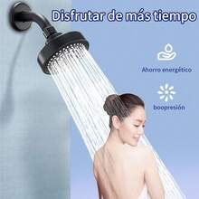 Cabezal de ducha de alta presión - Cabezal de ducha de lujo poderoso con flujo de agua fuerte y boquillas de silicona pequeñas - Ajuste universal para duchas de alta y baja presión de agua - Multicolor - Ver 2