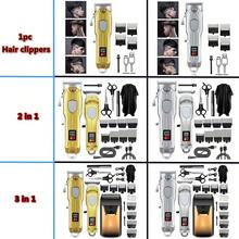 Hair Clippers Set For Men, Hair Clipper Trimmer With LED Display, Professional Cordless Hair Clipper Shaver Beard Trimmer, Hair Cutting Machine For Men, Holiday Gift For Him Father's Day Gift - 銀色 - 查看 2