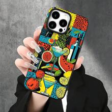 Fundas y fundas protectoras de imitación para teléfono con diseño de sandía y agujeros grandes, adecuadas para phone16promax, 16 15pro, 14 14 Plus/14 Promax, 13 13 Pro, 12Pro, 11/11 Pro Pro Series. Regalos Cumpleaños Y Fiestas - Negro - Ver 6
