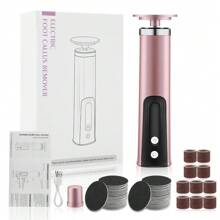 Hailicare Cordless Electric Foot File, Removes Calluses And Dead Skin On Heels, Wireless Foot Care Rasp, Removes Calluses And Corns, Foot Grinder, USB Rechargeable Foot Care Tool With Replacement Sandpaper - Rose Gold - View 2