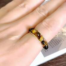 1 pieza Anillo de estilo vintage con cuentas, joyería de alta calidad para hombre, anillo de acero inoxidable de lujo, adecuado para uso diario para el novio