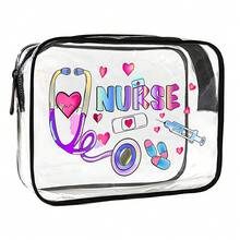 1/2pcs High Quality PVC Zipper Waterproof Toiletry Bag, Large Capacity Lightweight Travel Organizer, Easy To Wipe Clean Cosmetic Bag With Fade-Resistant Design, Approved For Daily Use And Travel, Toiletry Travel Bag, Baby Storage - Multicolor - View 16