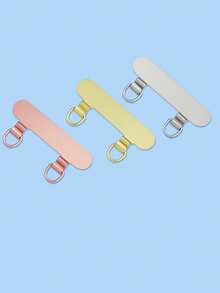 Cordón para teléfono móvil con doble oreja, arandela de metal de acero inoxidable, soporte para teléfono móvil, cadena colgante fija, pegatina delgada para la parte posterior, pieza de conexión antióxido resistente