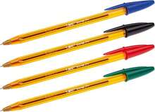 BIC Cristal Orange Fine，細尖筆（0.8 毫米），適合學校和辦公室使用，每盒 25/50 支，藍色/黑色/紅色可供選擇，頂級品質保證 - 藍色的 - 查看 5