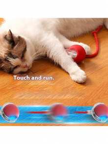 Bola interactiva para gatos de unicolor con cuerda, juguete de bola inteligente para gatos, juguete para gatos de interior, juguete para gatos adultos, bola inteligente para mascotas - Multicolor - Ver 10