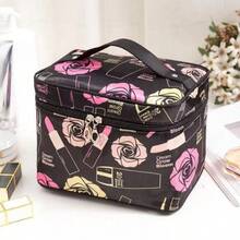 1pc Multi-Color Waterproof Spandex Makeup Bag With Large Capacity, Foldable Storage Bag For Toiletries For Travel Storage Bag,Makeup Bag,Cosmetic Bag,Vacation Organizer,Large Capacity Makeup Organizer Makeup Case, For Lipstick, Brush, Skincare, Mobile Phone, Coin, Small Items, For Home,Gift,Vacation And Festival Halloween Christmas Multifunctional Use,Boho Vibes,For Holiday Beach, Bathroom Collection, Bedroom Collection, Large Capacity