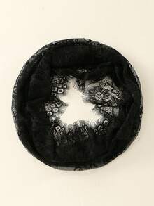 1 Stück vielseitiger runder Spitzenkapuzenvoile für Bräute, eleganter und vintage Braut-Kopfschmuck Schal - Verschiedenfarbig - Übersicht 5