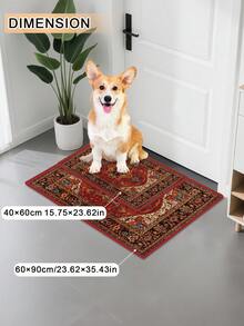 1 件装柔软绒毛地毯，适用于客厅和卧室，多种尺寸可选，蓬松舒适，可机洗 - 紅色 - 查看 3