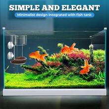 无杂乱水族箱喂食器，亚克力透明鱼缸喂食器带吸盘，防止食物散落，鱼缸喂食神器鱼粮龟粮自动喂食小孔雀鱼小鱼喂食管浮环防止漂流