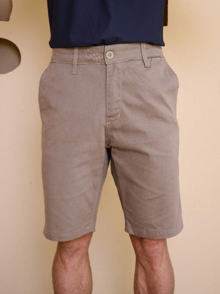 Men's Twill Bermuda Shorts - Caqui - Ver 1