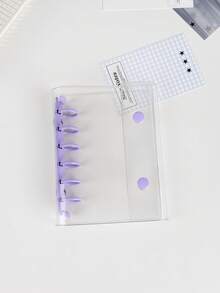 A7 Transparent Portable File Folder With Double Snap Design, Can Store Beautiful Photos, Can Be Used As Photo Album, Money Saving, Stationery, Notebook, Sticker Book, Office Supplies, School Supplies, Back To School