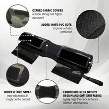 Yes4All - Almohadilla de nailon de espuma gruesa, almohadilla protectora para el cuello y los hombros para estocadas, sentadillas y cadera de ajuste  estándar - Camuflaje Negro - Ver 7