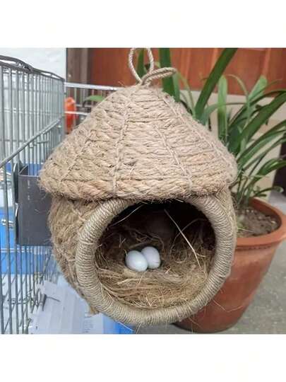 1pc Natural Mixed Nesting Material Pad, Suitable For Bird Nests, Nest Pad For Bird Nest Building And Shelter, Hibiscus Bird Nest Pad Material